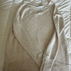 Athleta Women's Cream V-Neck Sweater